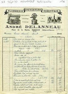 Dépt 77 - Mormant Place de la Mairie - Belle Entête d'une Entreprise de 1948 - Picture 1 of 1