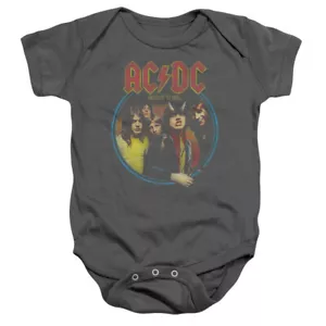 AC/DC Highway To Hell Baby Romper T-Shirt Charcoal - Picture 1 of 1