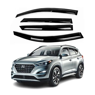 Se adapta a Hyundai Tucson 2016-2020 acrílico ventana visera sol lluvia deflector protector Foto 1 de 4