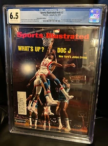 Dr J Julius Erving FC New York Nets Sports illustrated Magazine Graded CGC 6.5 - Picture 1 of 4