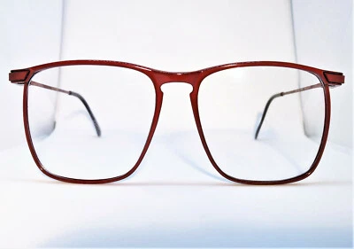 Monturas de gafas True Vintage Elan elegantes y grandes rojas ámbar 56 mm Foto 1 de 4