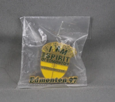 Edmonton Eskimos Pin (VTG) - Spirit of Edmonton Grey Cup 1997 - Stamped Pin - Image 1 of 3