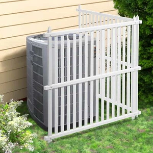 Vinyl Privacy Fence 48" W x 48" H 2-Panel Air Conditioner Fence PVC Privacy - Picture 1 of 5