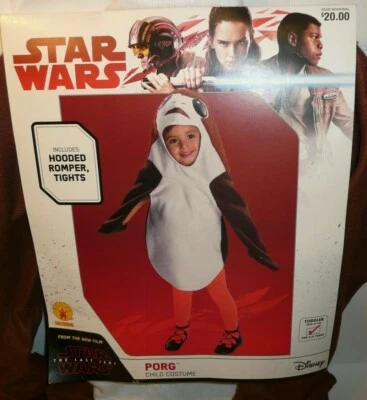 Fantasia infantil Star Wars Porg TAMANHO 3T-4T 3-4 anos macacão capuz bebê criança - Imagem 1 de 4