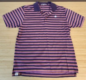 Peter Millar Mens Large Pink Striped Polo - Picture 1 of 4