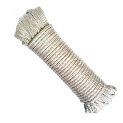 Corda fune 10 M bianca multiuso intrecciata nautica lunghezza nylon resistente - Immagine 1 di 3