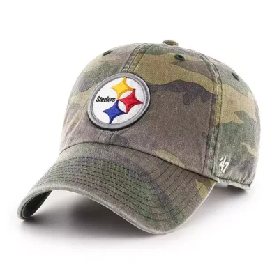 Sombrero de papá ajustable de limpieza camuflado marca Pittsburgh Steelers '47 Foto 1 de 2