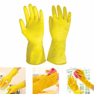 1 Pair Dishes Washing Gloves Latex Rubber S M L XL Dish cleaning NGL - Picture 1 of 3