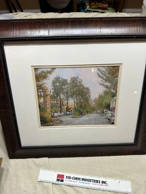 Cuadro Thomas Kinkade Carmel Sunset On Ocean Avenue 20x17 8x10 con certificado de autenticidad Foto 1 de 4