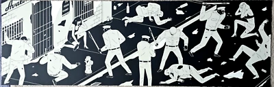 Cleon Peterson Cruelty is the Message 7/125 Primitivism Hand-pulled screen print - Imagem 1 de 4