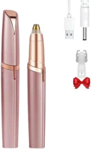 Women Electric Eyebrow Trimmer LED Painless Rechargeable Girls Eye Brow Shaper - Picture 1 of 7