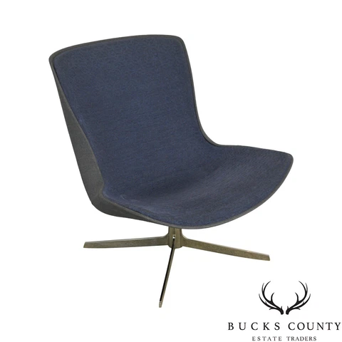 Monica Forster for Bernhardt Chrome Base Swivel Vika Lounge Chair Cover