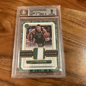 Jayson Tatum RC Rookie 2017/18 Panini Cornerstones Memorabilia /10 Gold BGS 9 - Bild 1 von 3
