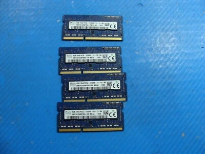 Dell M4800 SK Hynix 16GB (4x4GB) PC3L-12800S Memory RAM SO-DIMM HMT451S6BFR8A-PB - Image 1 of 2