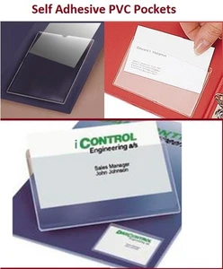 100 mangas transparentes transparentes autoadhesivas para tarjeta de visita tamaño 65x95 mm - Imagen 1 de 3