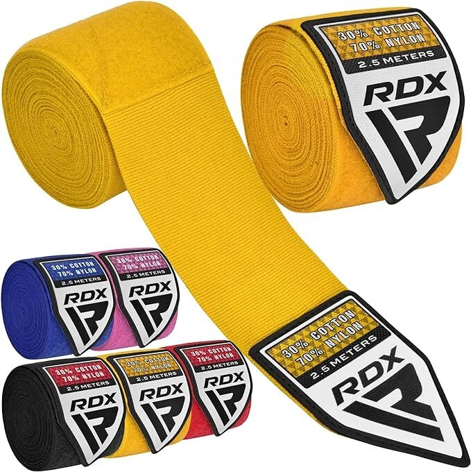 RDX Boxing Wraps Kids 2.5M Inner Gloves, Elasticated Thumb Loop Bandages MMA - Image 1 of 1