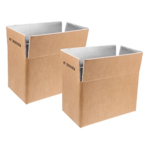 2pcs Insulated Shipping Boxes With Aluminum Foil Liner Thermal Insulation Cold - Picture 1 of 12