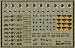 Decals 1 Satz DDR Volkspolizei No. M-251 - 1:87 /DL138 - Picture 1 of 4