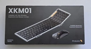 ProtoArc Foldable Keyboard and Mouse, XKM01 Folding Wireless Keyboard Mouse Comb - Picture 1 of 9