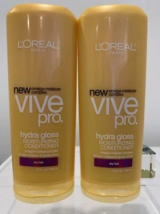 x2 Loreal Paris Vive Pro Hydra Gloss Moisturizing Conditioner 2pc Set Rare! - Picture 1 of 6