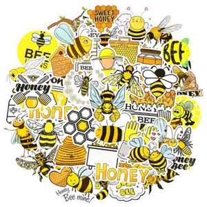 Paquete de 25 pegatinas Bumble Bee en coche, equipaje, computadora portátil, teléfono, tableta aleatorio - Imagen 1 de 3