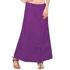 Women Cotton Petticoat Saree Underskirt Free Size Color Purple