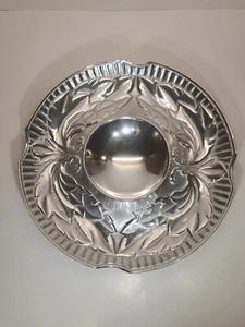 Platter Wilton Armetale Acanthus Chip And Dip Tray 13" Metalware Pewter Numbered - Picture 1 of 9