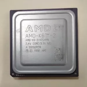 AMD K6-2 475 MHz AHX SOCKET 7 CPU 2.4v Core Tested Vintage 1998 - Picture 1 of 8