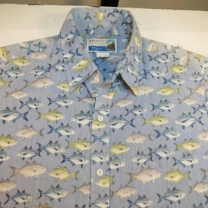 CAMISA DE COLECCIÓN MAKAPUU ROPA DEPORTIVA HAWAII ALOHA PESCA PECES ESTILO HAWAIANO PARA HOMBRE M - Imagen 1 de 4