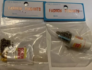 Two 1970’s Burger King Necklace Lot Fries & Shake Sealed Taiwan Packs 2 NOS Misp - Picture 1 of 2