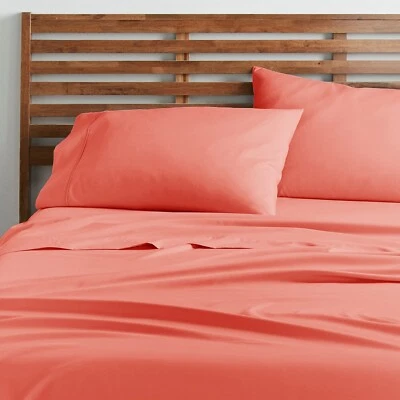 Juego de sábanas de 4 piezas de bolsillo profundo serie 1800 microfibra confort suave transpirable Foto 1 de 4