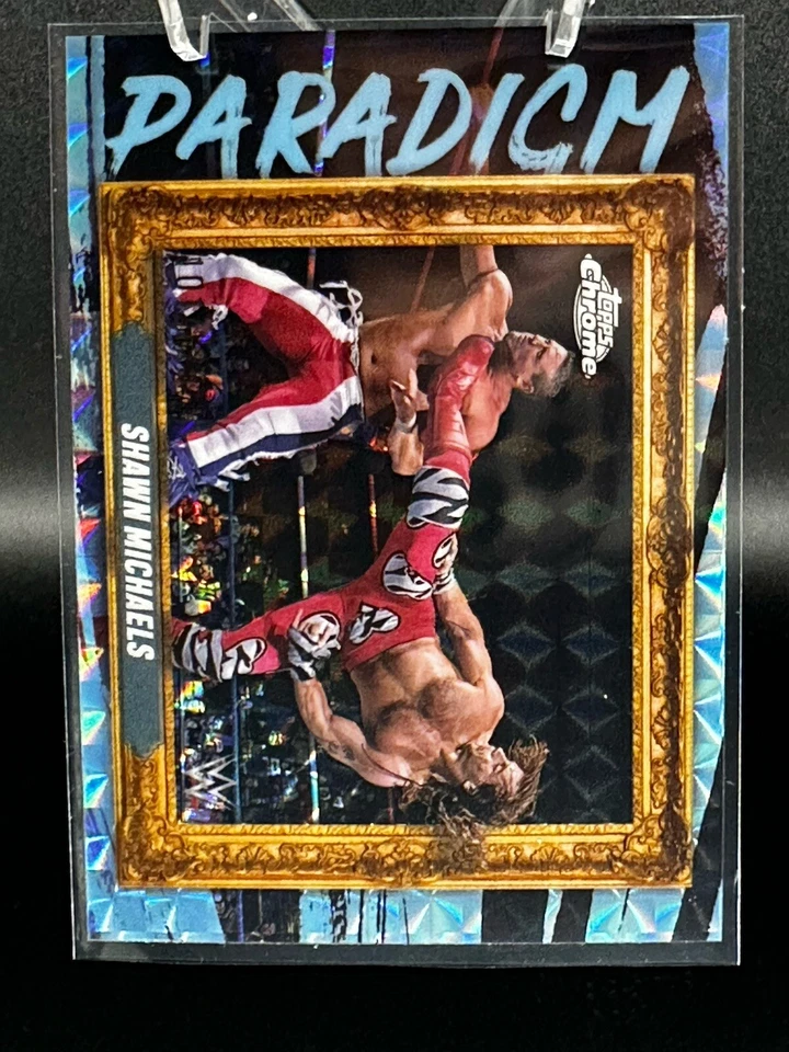 2025 Topps Chrome WWE - Paradigm Aqua Refractor #PAR-SML Shawn Michaels /125 HBK - Image 1 of 3