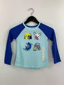 NWT Boy Girl 4T Cat & Jack Long Sleeve Dog T-Shirt Tee Kids Blue Casual Kids - Picture 1 of 8