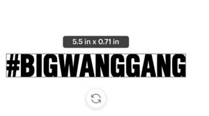 Big Wang Gang Lowered Sticker Slammed stance JDM Drift  lowered funny car 5.5" - Picture 1 of 2