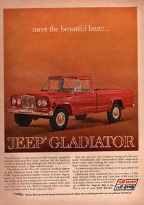 1963 Jeep Gladiator Pickup Truck "The Beautiful Brute" Original Color Ad - Picture 1 of 1