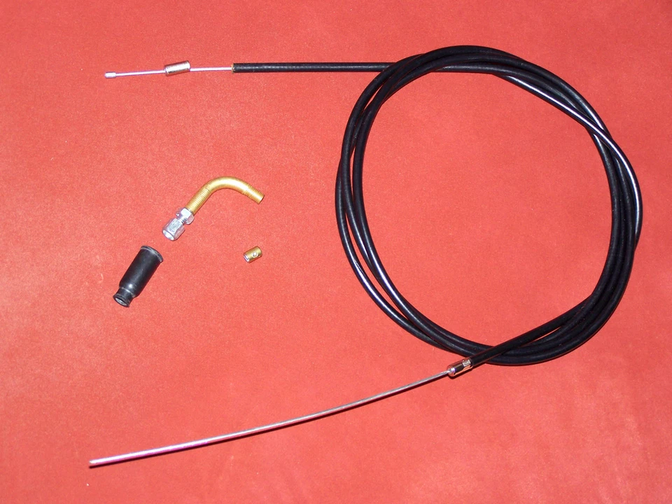 Universal Gaszug Hülle Nippel + Führung 90° passend für viele Dellorto Vergaser - Bild 1 von 1