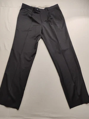 Mantoni 米兰意大利 Super 140s Virgin 羊毛男式 42 码高灰色休闲打褶 — 第 1/4 张图片