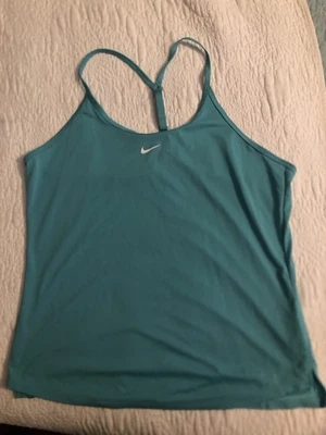 Women’s Large Green  Nike Dri-Fit Running Top - Image 1 of 4