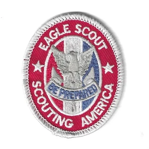 BSA EAGLE SCOUT RANK AWARD PATCH NEW CURRENT "SCOUTING AMERICA" SCOUT AMER. BACK - Picture 1 of 3