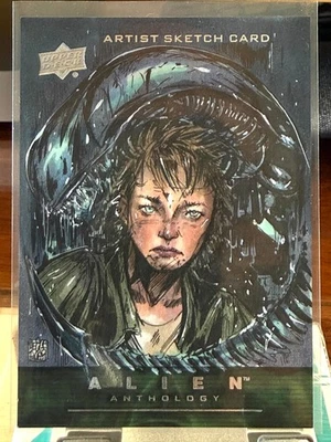 2016 Upper Deck Alien Anthology Sketch Melike Acar 1/1 [y1424] - Image 1 of 2