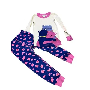Hanna Andersson Girl’s Kitty Cat Organic Pajama Set - Picture 1 of 4