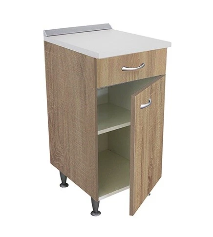 Mobile cucina componibile rovere 40cm,uno sportello dx, 1 cassetto,top color mar - Immagine 1 di 1