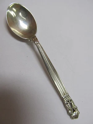 CUCHARA DEMITASSE GEORG JENSEN BELLOTA PLATA ESTERLINA 3 3/4" XLNT ESTADO Foto 1 de 4