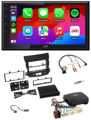 JVC Bluetooth USB Lenkrad 2DIN DAB Autoradio für Mitsubishi Outlander 07-12 akti - Bild 1 von 4