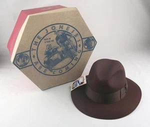 Indiana Jones and the Last Crusade 1989 promocional Stetson Fedora sin usar, en caja - Imagen 1 de 13