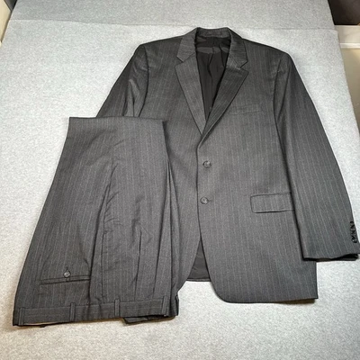 Lauren Ralph Lauren 100 % lana a rayas 2 piezas Traje 48L/36x30 Total Comfort NOTA Foto 1 de 4