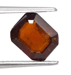 Origen África Sin Calor Natural Hessonita Granate Marrón Suelto Octágono 7x6mm 1.66 Ct - Imagen 1 de 10