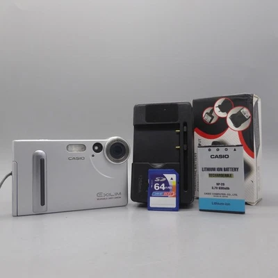 Casio Digital Camera Exilim EX-S2 2.0MP Silver Tested Full Working Set - Image 1 of 4