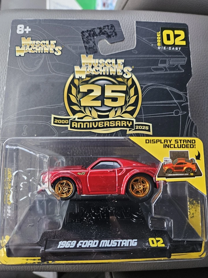 Ford Mustang 1969 Muscle Machines 25 aniversario estuche nuevo ¡fresco! Foto 1 de 4