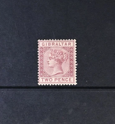 Gibraltar Scott # 12 Fine OG LH British Colony Stamp Cat $38 - Image 1 of 2